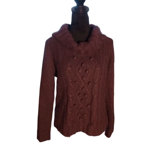 St. Johns Bay Women's Size Large Purple Wool & Mohair Blend Sweater - Picture 1 of 7